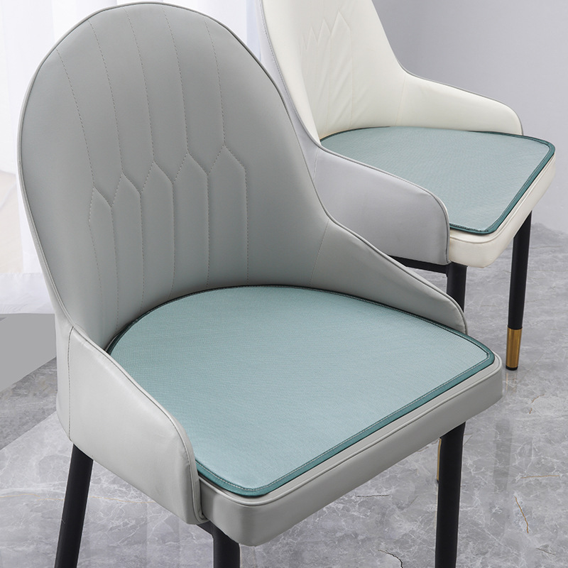 Cojín estera de verano silla de comedor cojín de hielo cojín de silla de verano taburete de lujo ligero transpirable en forma de herradura almohadilla de culata Seda de hielo Nórdico image 8