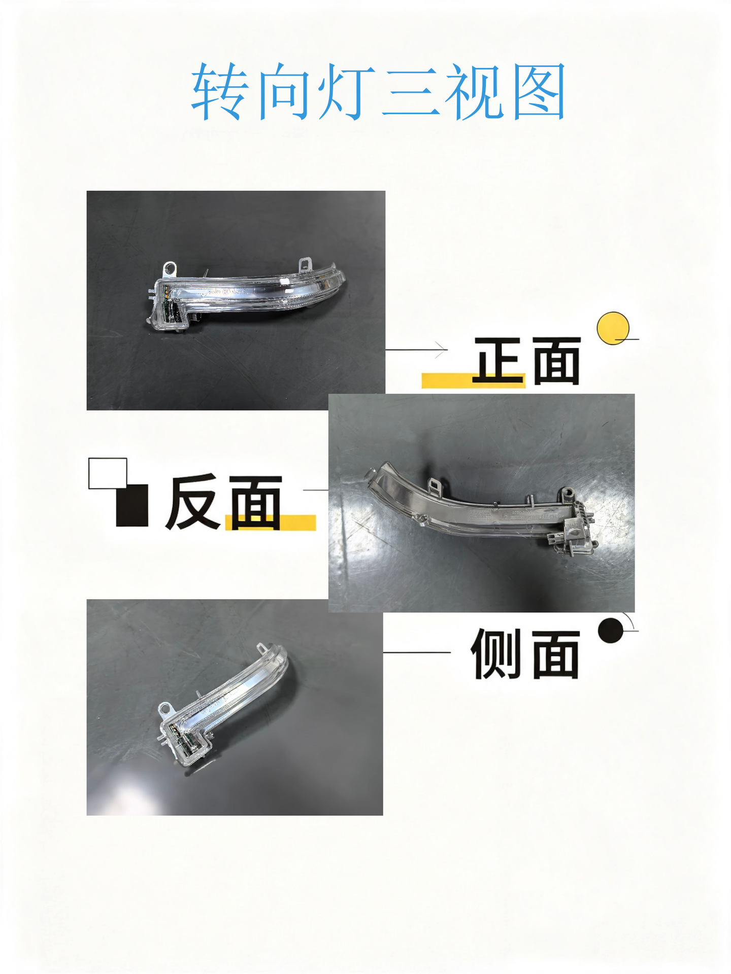 Suitable for BMW 1/2/3/4 Series F20F22F32F34F35F36 rearview mirror lens, mirror housing, mirror light lower shell