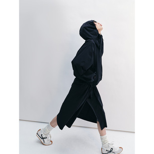 [Time] New UPF30 UV-resistant Lightweight Breathable Long Loose Hooded Jacket Coat Female V8543