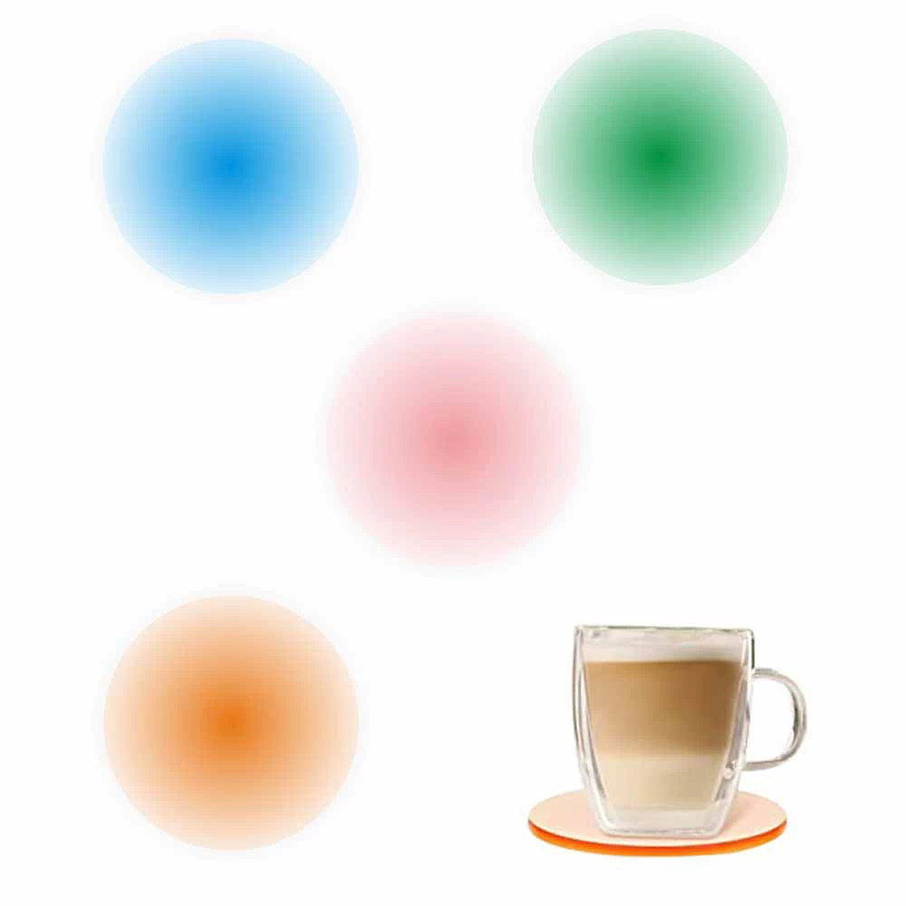 Красочные градиент акриловые каботажное судно круглая высокотемпературная чаша пластина коврик Салфетка Кофейня чайная чашка теплоизоляционный коврик