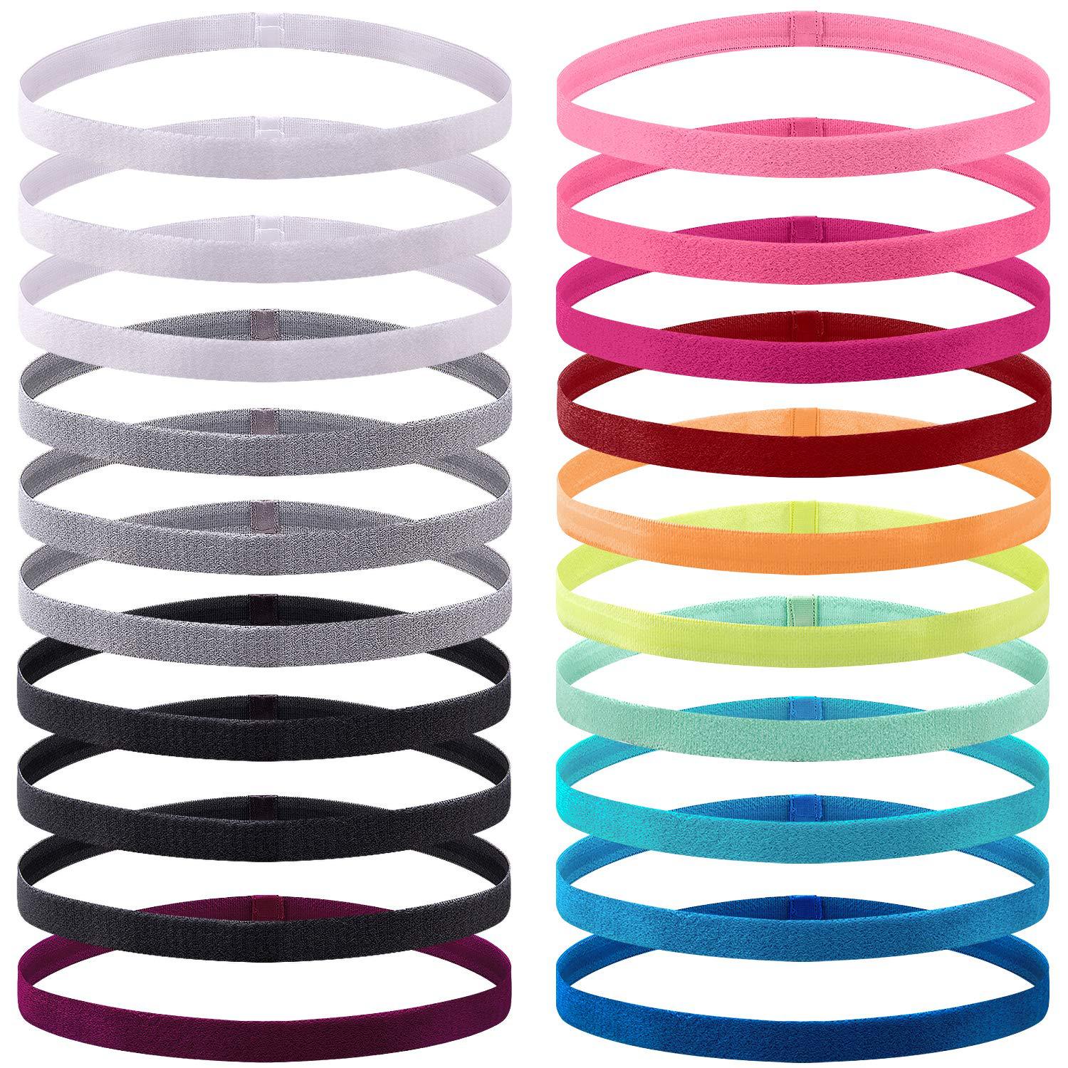 Non-slip elastic exercise sports headband color anti-sweat band fashion yoga running ladies men and girls yoga