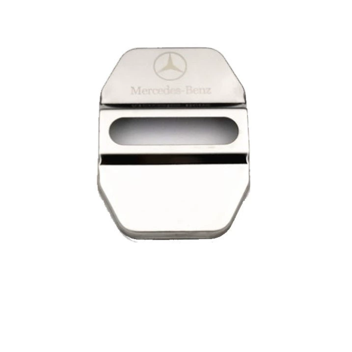 Подходит для Mercedes‑Benz Titanium Black C‑класса, E‑класса, GLA‑класса и импортного S‑класса — стальная накладка на дверной замок/засов, AMG