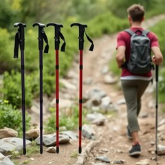 国境を越えた売れ筋の屋外伸縮式ハイキングステッキ、屋外旅行用ステッキ、旅行用登山用ステッキ、卸売