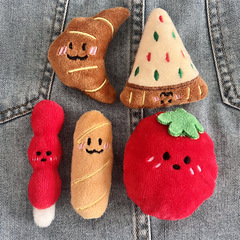 漫画の食べ物楽しいぬいぐるみ diy ジュエリーアクセサリー衣類バッグ靴と靴下装飾アクセサリーかわいいガーリーハート