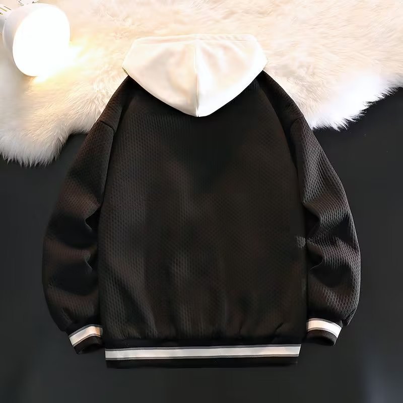 Costume de Baseball polyvalent pour hommes, nouvelle tendance, mode Hip Hop, Version ample, manteau, veste à col rond, printemps et automne_voghion.com