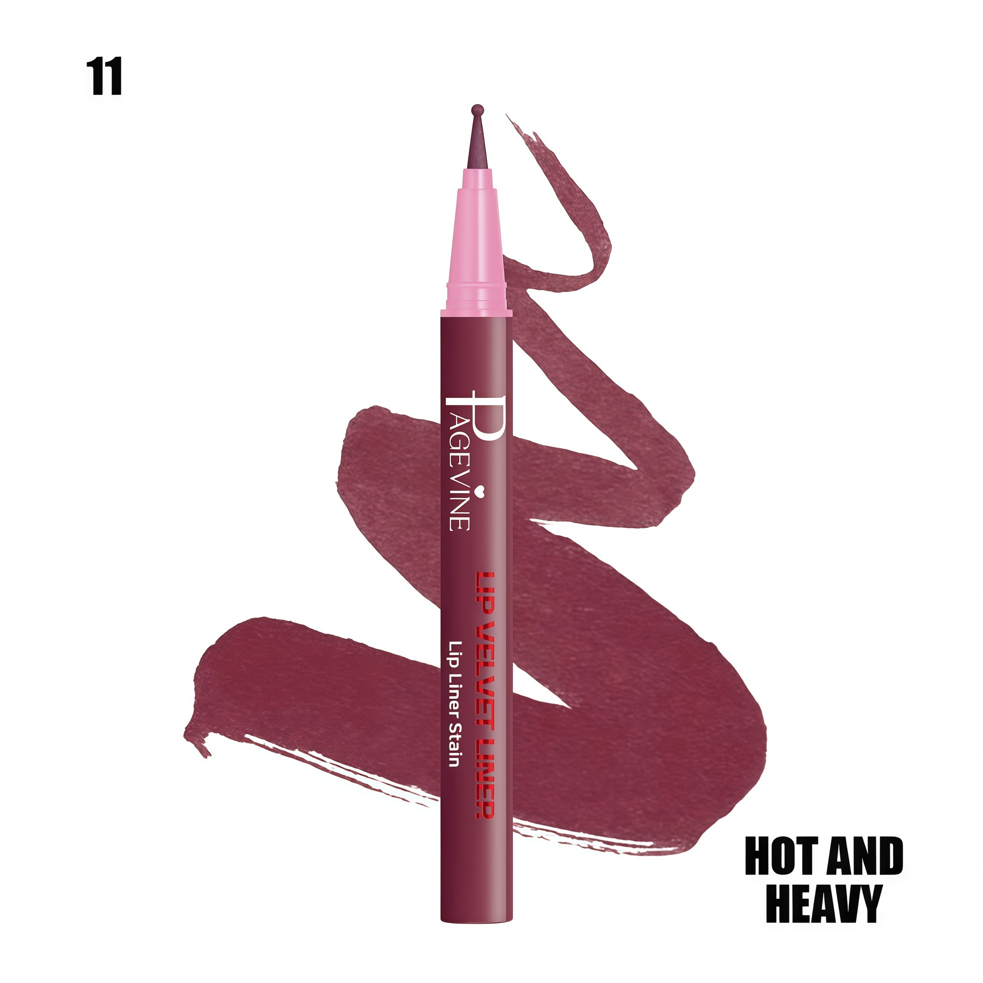 Transfronterizo PAGE VINE lápiz de maquillaje de color natural no es fácil de desvanecer lápiz de maquillaje de labios de cabeza redonda.