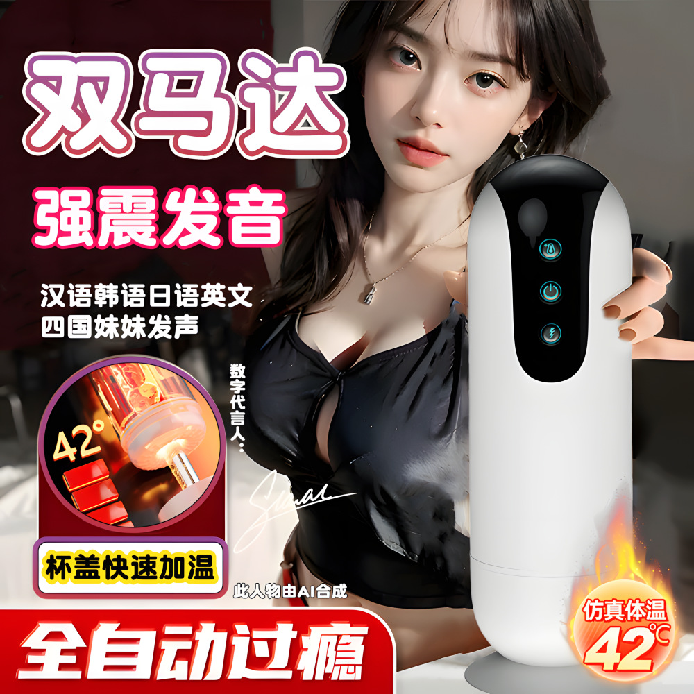 Jiuai Airplane Men's Cup Fully Automatic Electric Masturbation Sex Products Toy Adult Mood Fun Cannon Stand Dual Shock Heating