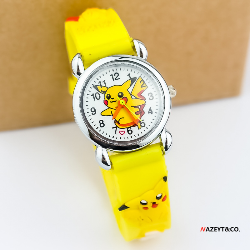 Cross-border new children's silicone watches children boys and girls cartoon animation electronic quartz watch