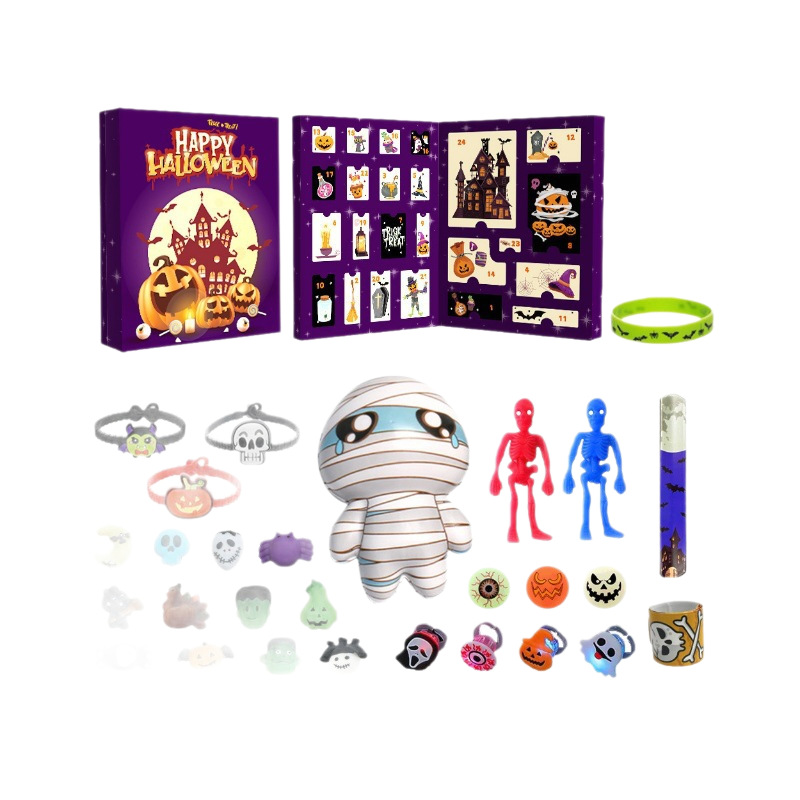 Nuevo Halloween transfronterizo 24 cajas ciegas Halloween Crazy Animal City caja ciega agujero conjunto de muñecas