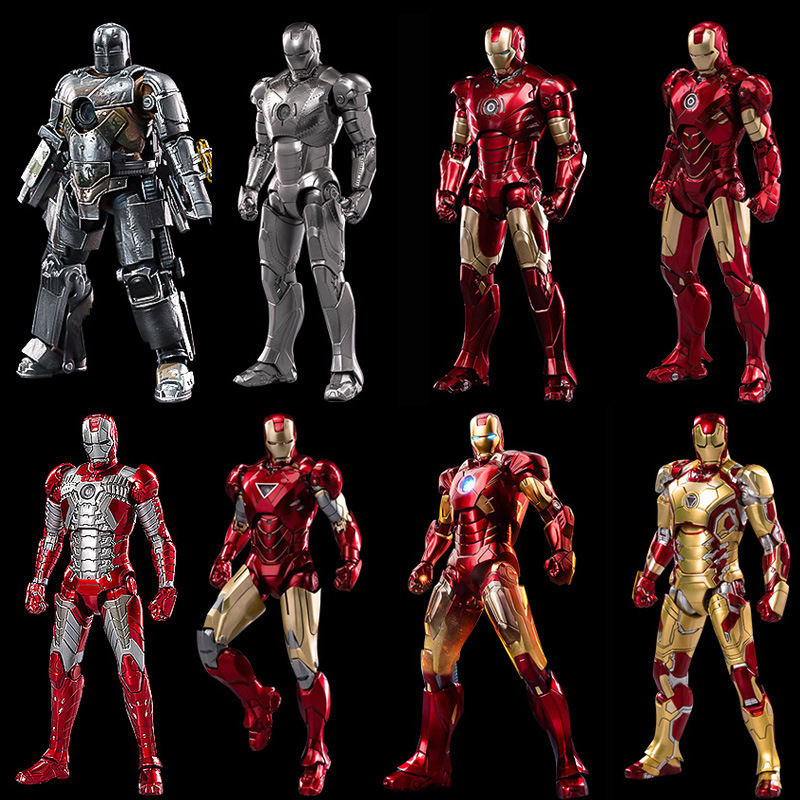 Zhongdong 10Th Anniversary Iron Man Mk3 Spider-Man Figure Avengers Glowing Toy Model Officially Licensed