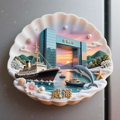 【威海】景点金属立体浮雕冰箱贴旅游纪念品文创礼物伴手礼装饰贴