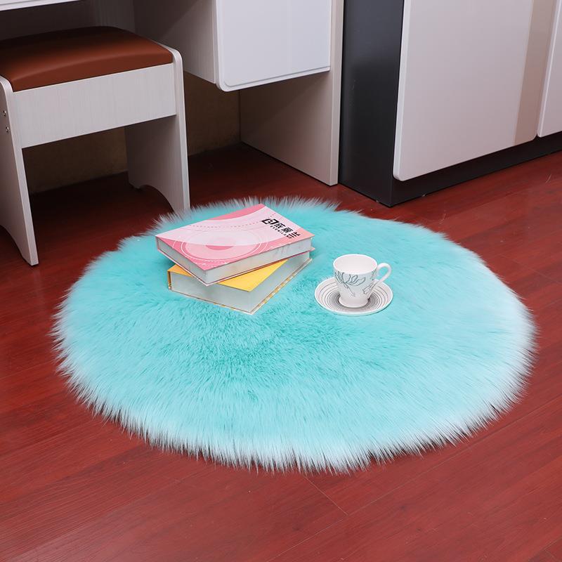 Car Carpet — Other Australian Wool Carpet - light-blue-diameter-30cm-round