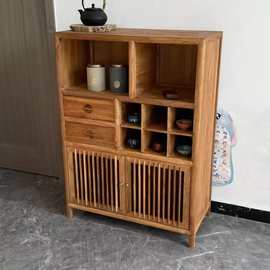 新中式实木博古架书架客厅隔断柜茶具展示柜客厅茶室落地柜多宝阁