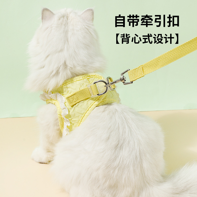Cuerda de tracción para gatos para evitar que se libere. Correa para el pecho con chaleco para gatos para perros pequeños.