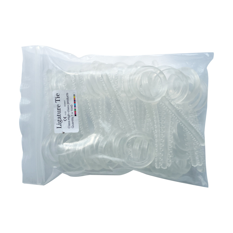 Equipo de enseñanza dental transfronterizo anillo de ligadura tipo llave anillo de ligadura plástico colorido anillo de ligadura anillo transparente 40 piezas