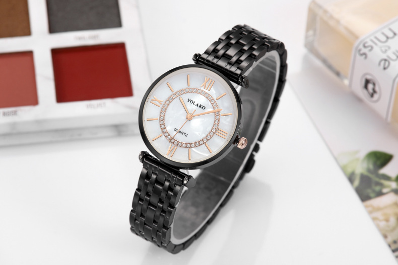 Montre à quartz pour femme Sky Star pour bébé, montre à grande roue tendance la plus vendue, montre pour femme avec bracelet en acier_voghion.com