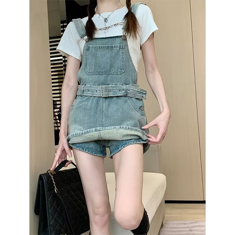 Sweet and Youthful Denim Suspender Skirt for Women, Summer Short Skirt with Waist-Cinching Design, Slimming and Hip-Hugging, Perfect for Petite Figures, Trendy Dress Sweet and Youthful Denim Suspender Skirt for Women, Summer Short Skirt with Waist-Cinching Design, Slimming and Hip-Hugging, Perfect for Petite Figures, Trendy Dress