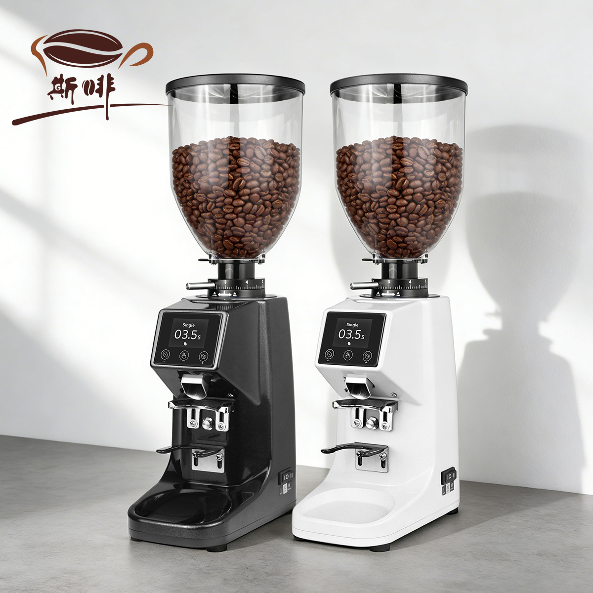 022pro molino de frijoles cuantitativo italiano comercial molino de café temporización automático 64mm cuchillo plano pantalla táctil cuantitativa