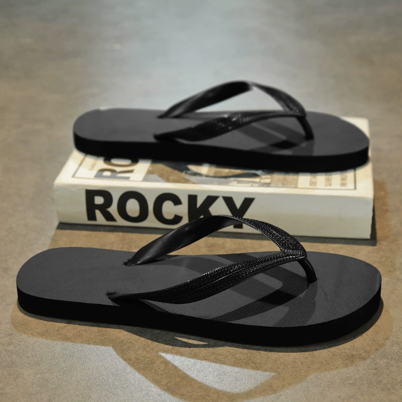 Мужские шлепанцы в Гуандуне, новинка 2024, летняя верхняя одежда, нескользящие шлепанцы для мужчин, тайские резиновые пляжные сандалии