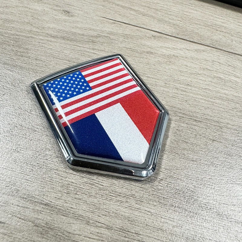 Amazon bandera nacional logotipo de automóvil de metal 3D estereoscópico bandera nacional auto etiqueta pegatinas mini etiqueta transfronteriza