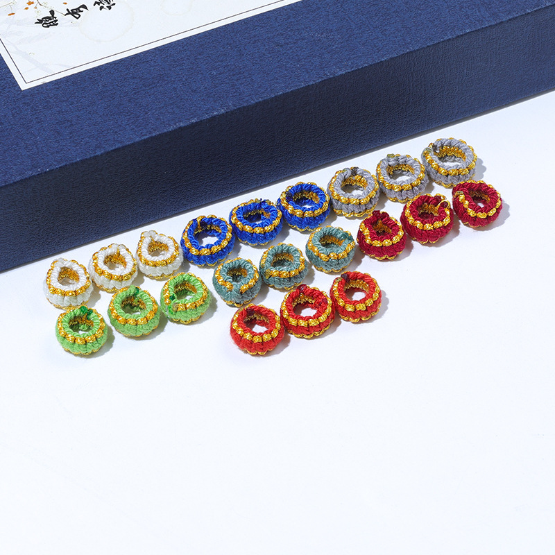 7.0mm Cotton Thread Flat Knot Coil DIY Jewelry Braided Hand Rope Accessories Red Rope Buckle Bracelet Necklace Closing Wholesale