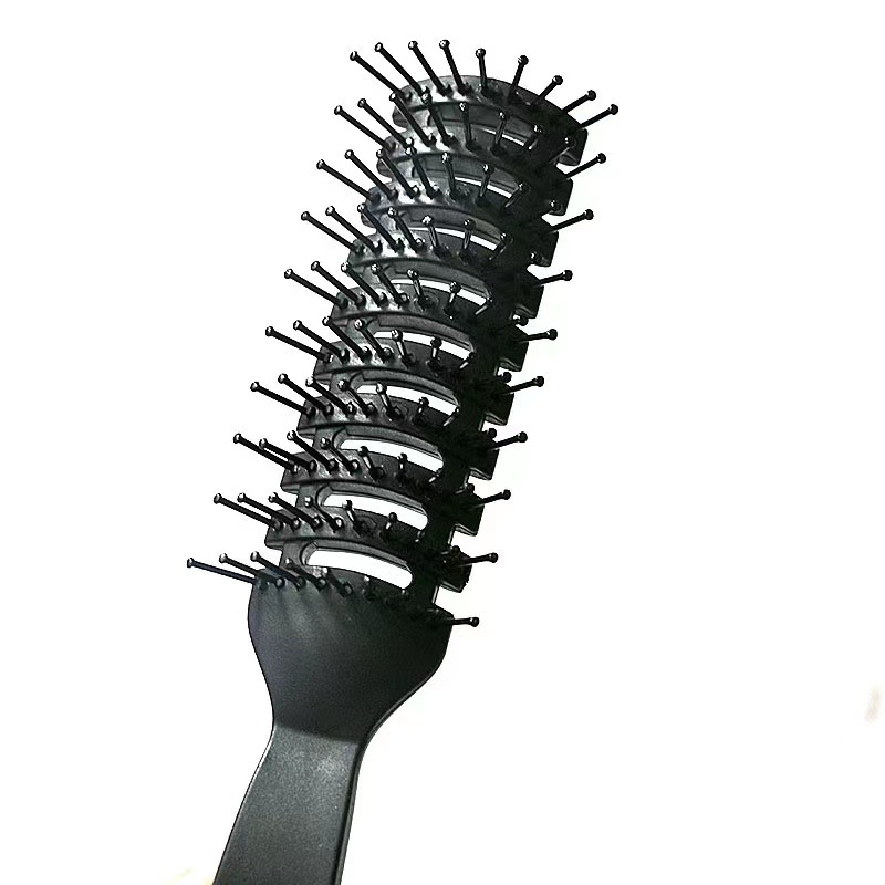 Factory Direct Sale PP All Black Men's Styling Paddle Anti-Static High Temperature Resistant Nine-Row Comb Special_voghion.com