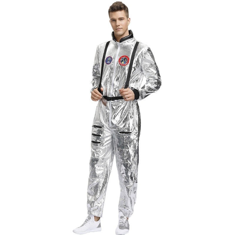 Disfraces de Halloween para adultos y niños, traje espacial, Día de los niños, hombres y mujeres, bandera china, disfraces de actuación de astronauta robot image 7