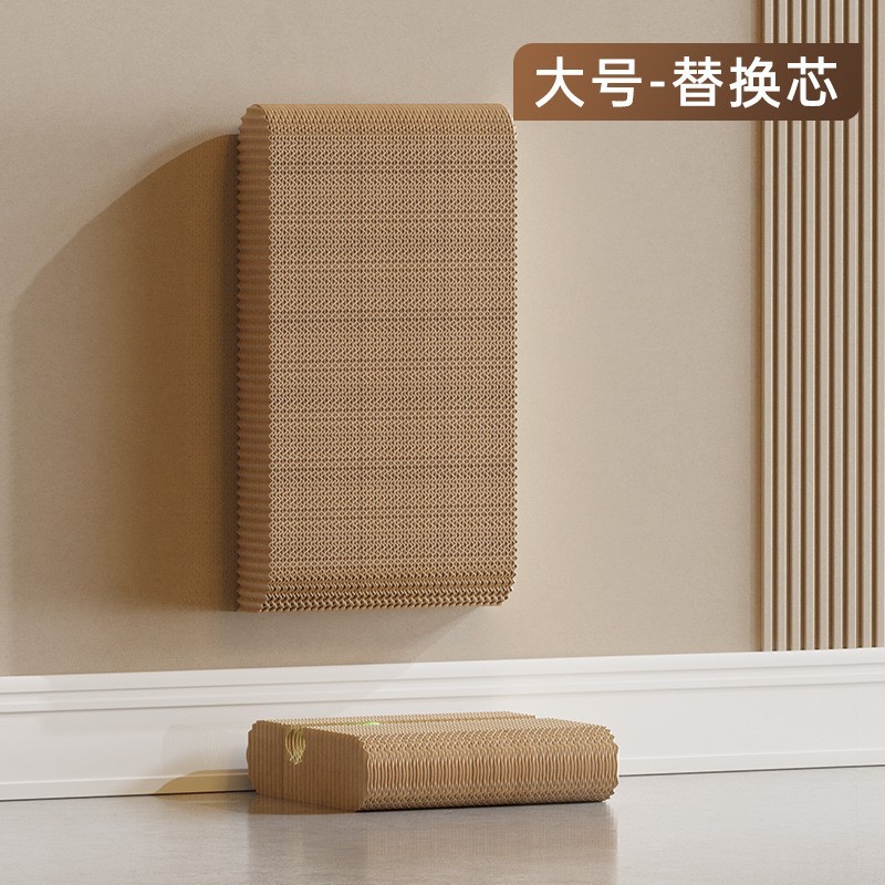 Nueva vertical de tipo L tablero del rasguño del gato durable no astillado de papel corrugado almohadilla del rasguño del gato con Bell escalada suministros de juguete