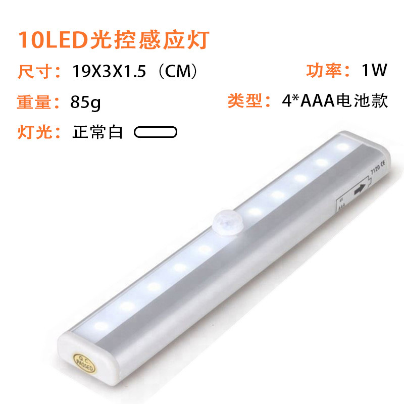 Lámpara LED con sensor de movimiento para armario, pasillo o dormitorio, luz nocturna portátil