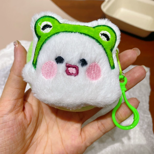 LQ27#[Frog Pacha] round headphone bag