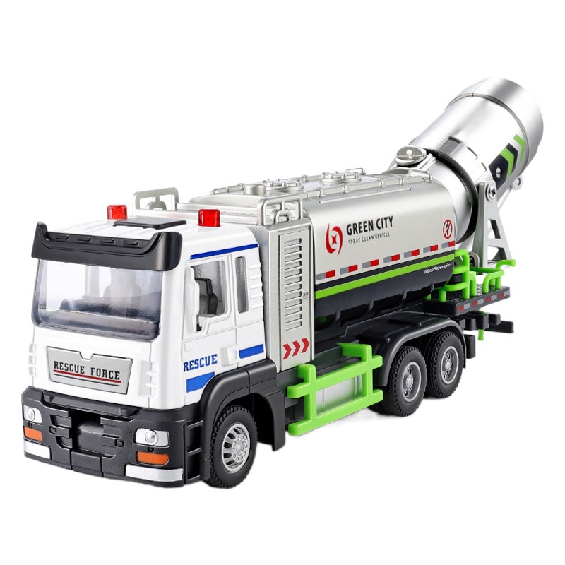 Rociador de coche de aleación para niños vehículo de ingeniería de juguete a prueba de polvo y a prueba de epidemias pistola de niebla modelo de coche de juguete Niño