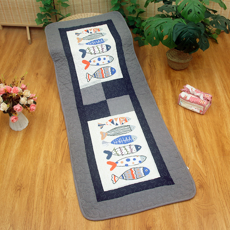 [Small Wholesale] Korean Cotton Bedside Mat, Floor Mat, Door Mat, Fabric Quilted Anti-Slip Patchwork Living Room Mat