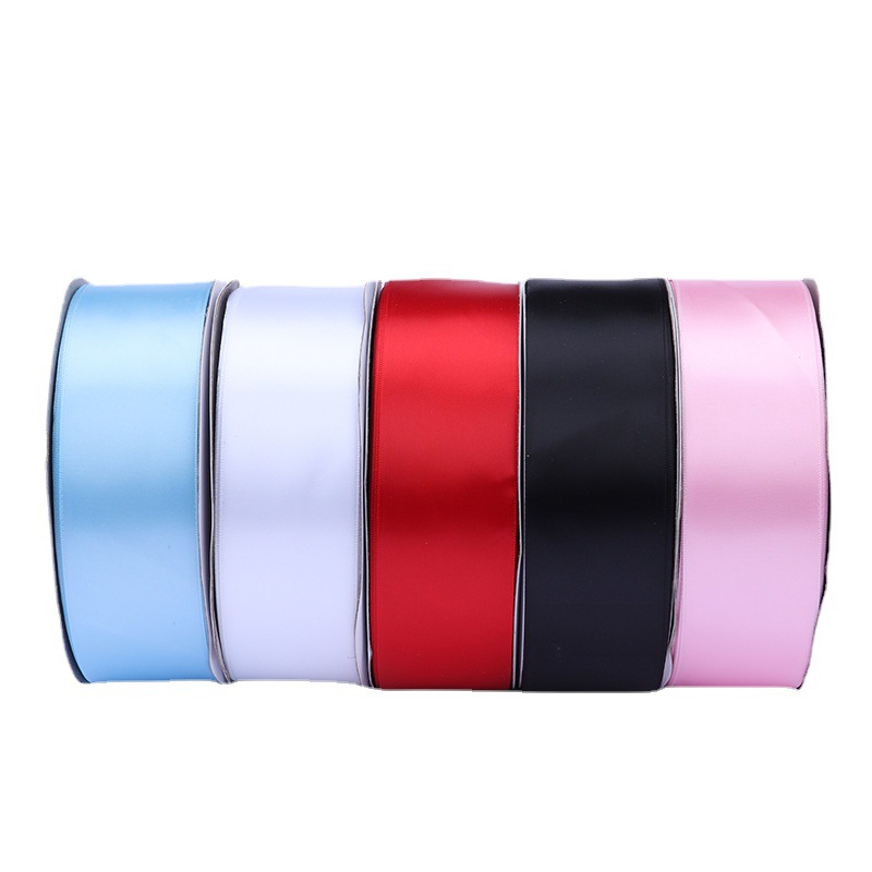 5cm cinta de poliéster arco DIY cinta ramo de boda pastel de frutas caja de regalo embalaje cinta de satén de colores