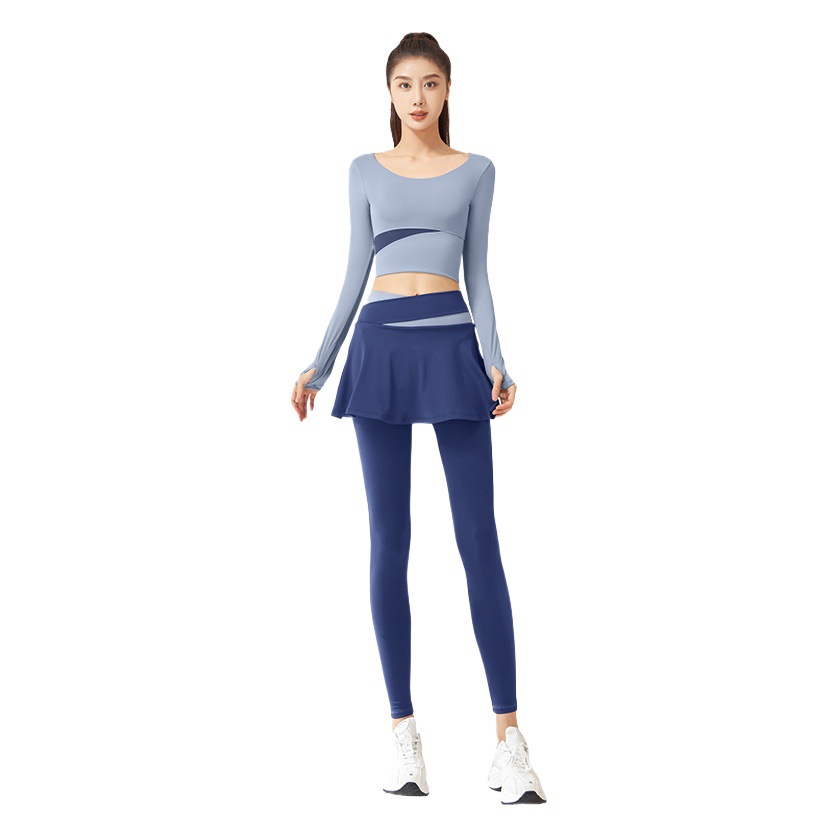 Traje de Yoga Adelgazante Juyitang, Ropa Deportiva con Sensación de Desnudez, Ropa Deportiva Interior Anti-Exposición para Correr y Hacer Ejercicio para Mujer