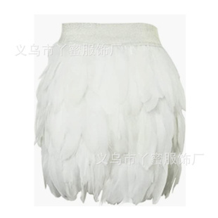 Halloween Skirt Feather Skirt Santa Halloween Faux Fur Feather Cosplay Mini Skirt