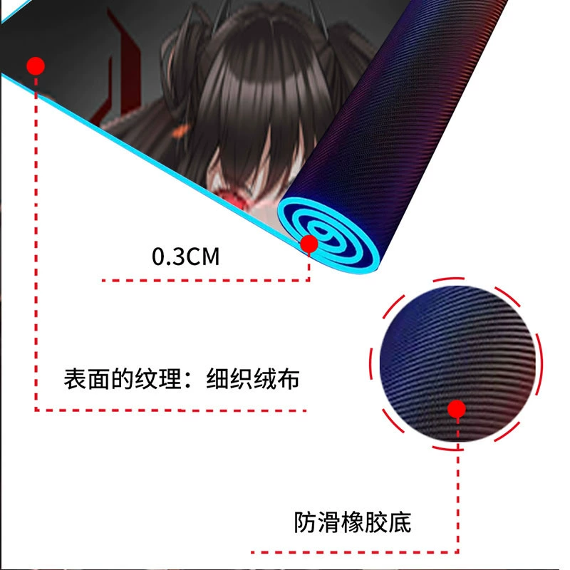 Очень большой светящийся коврик Symphony с LED RGB, коврик для стола, игровой коврик для клавиатуры и мыши, противоскользящий