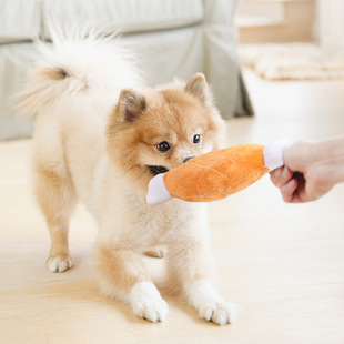 Dog Toys Spot Leather Pet Supplies Plush Sound Simulation Chicken Leg Bone Pet Toys Wholesale