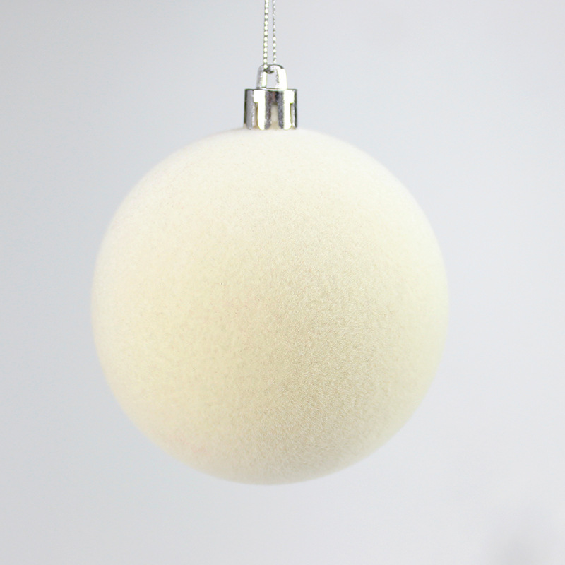 Bolas de Navidad multicolores flocado fabricantes de bolas de Navidad árbol de Navidad colgando bolas de decoración de vacaciones en stock al por mayor image 14