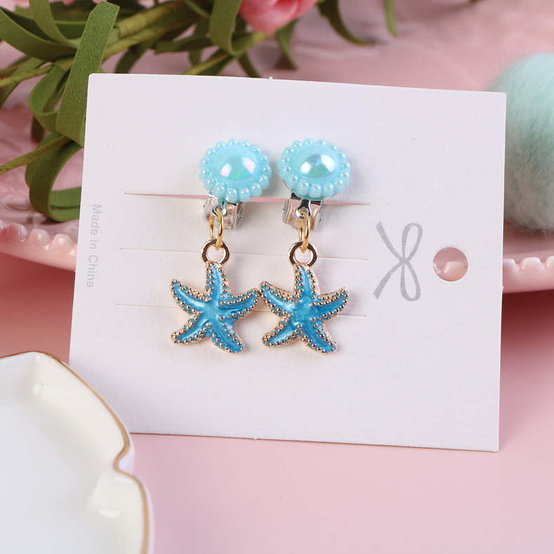 1 Pair Fashion Cartoon Alloy Plating Kid's Drop Earrings Ear Clips display picture 3