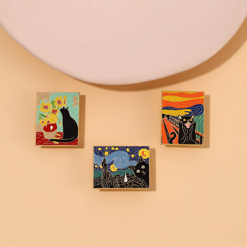 12g Weight Brooches Classification Daily, Street Occasion Alloy Material Animal, Oil Painting Pattern Unisex Gender Stoving Varnish Design Cute Style Cute Pin Animal Oil Painting Alloy Stoving Varnish Unisex Brooches 1