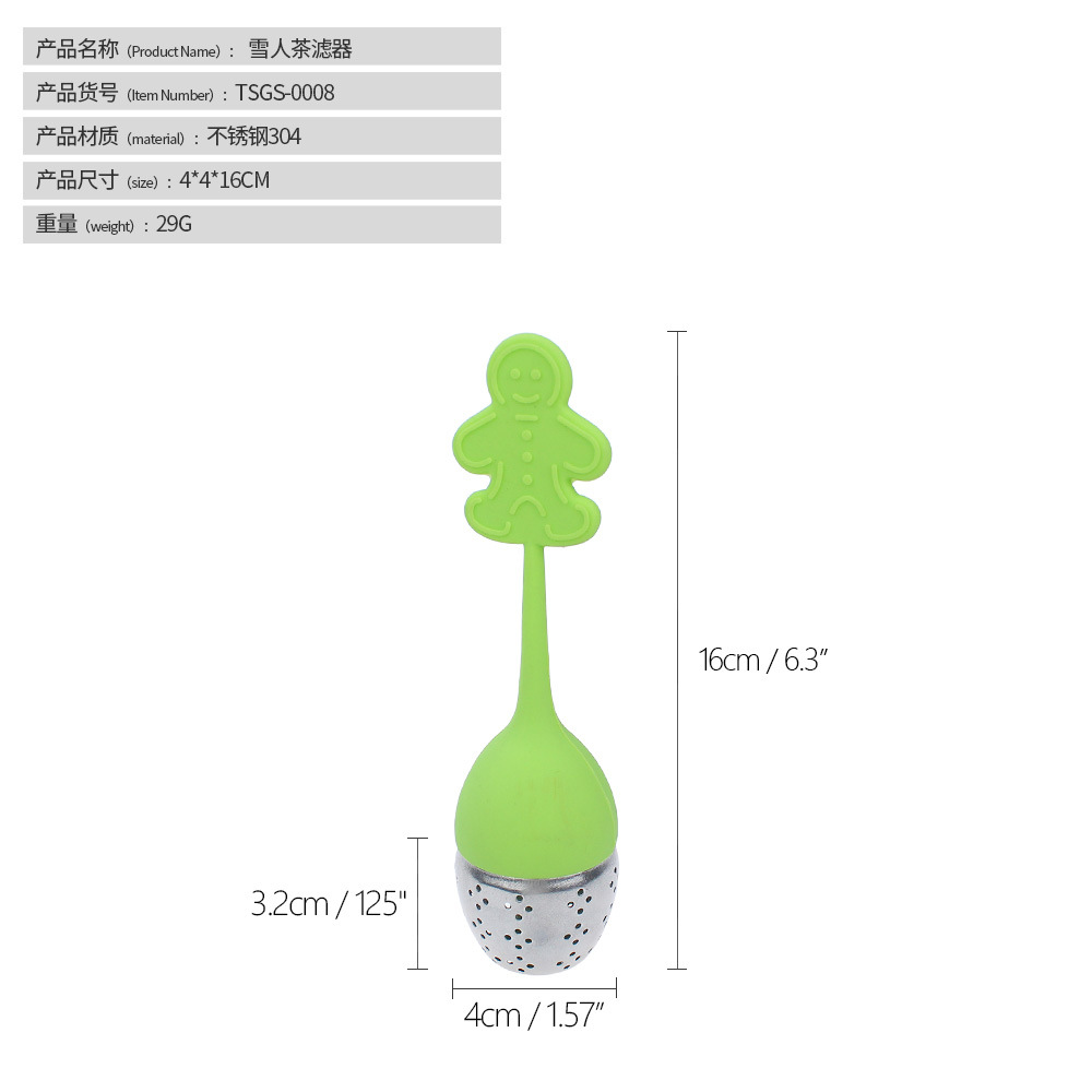 Infusor de Té de Acero Inoxidable 304 y Silicona