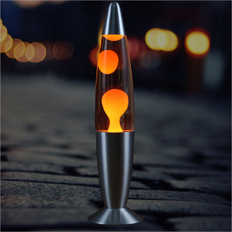 European standard lava lamp metal bottom wax lamp volcanic lava lamp creative decorative lamp yellows cross-border supply
