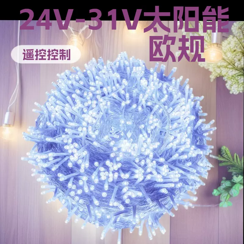 24v低压led彩灯室外亮化照明灯串圣诞露营庭院氛围装饰直线灯串