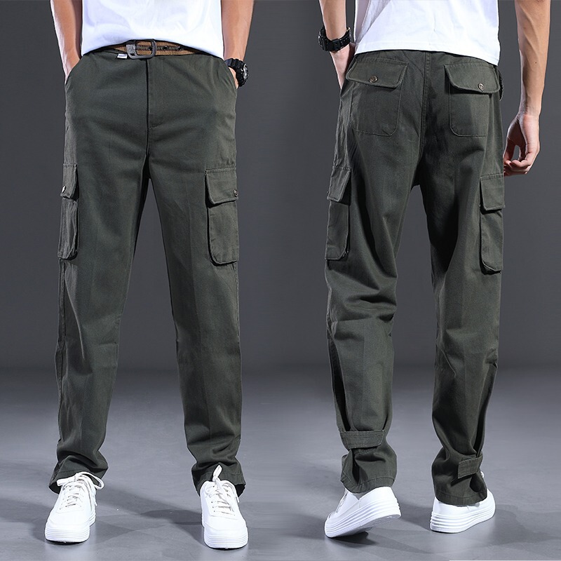 New electric welding men's double-layer work pants wear-resistant anti-scald labor protection building loose trousers construction site work pants