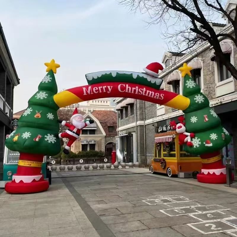 インフレータブル発光クリスマスエアモデル壁に登るサンタクロース雪だるま漫画デパート美陳装飾エアモデル|undefined