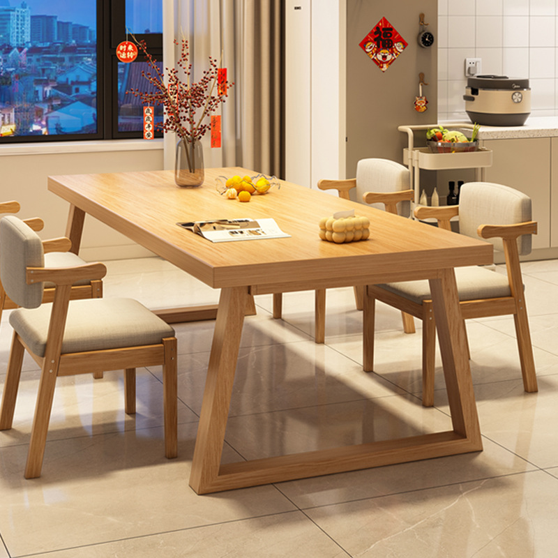 Tranquilo, 1 mesa, 4 sillas de madera maciza, color de registro 120 * 60 * 75