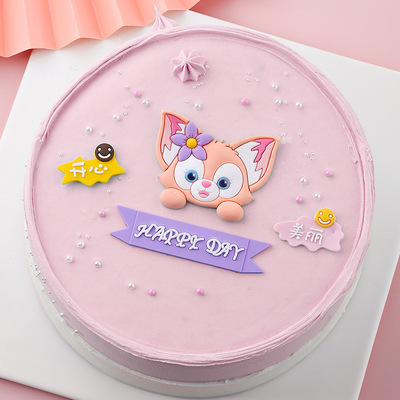 Lingnuo LaBelle Soft glue Cake decorate lovely Little Foxes girl Baking birthday Cake Decoration wholesale