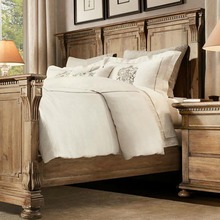 法式轻奢简约主卧双人床中式实木床美式纯实木大床美式乡村实木床