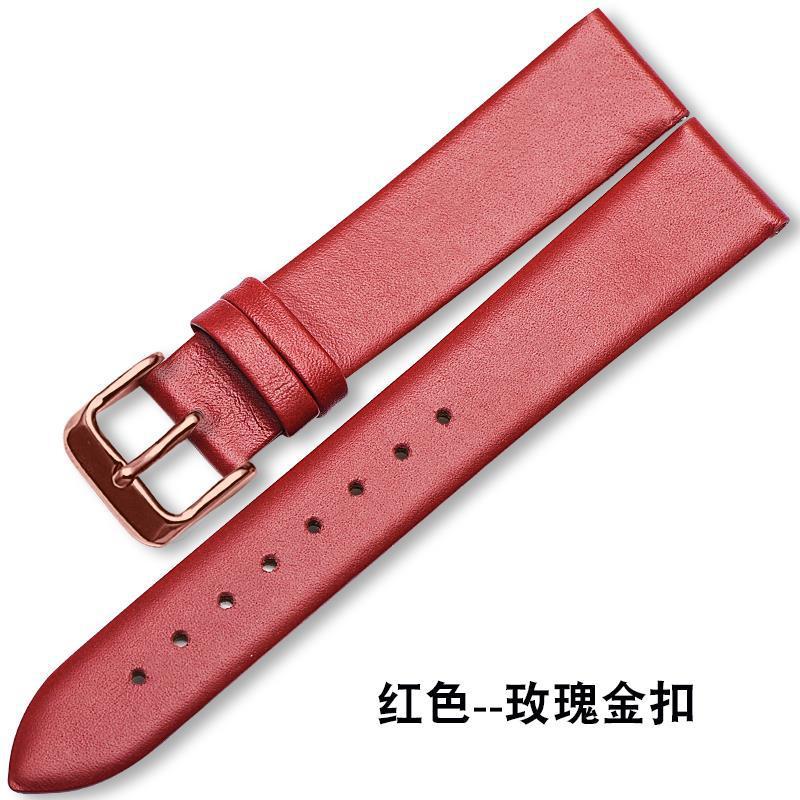 Pulseras de cuero ultra suaves de mujer botón blanco rojo cabeza de cuero de vaca hombre 12 14 16 18 19 20mm