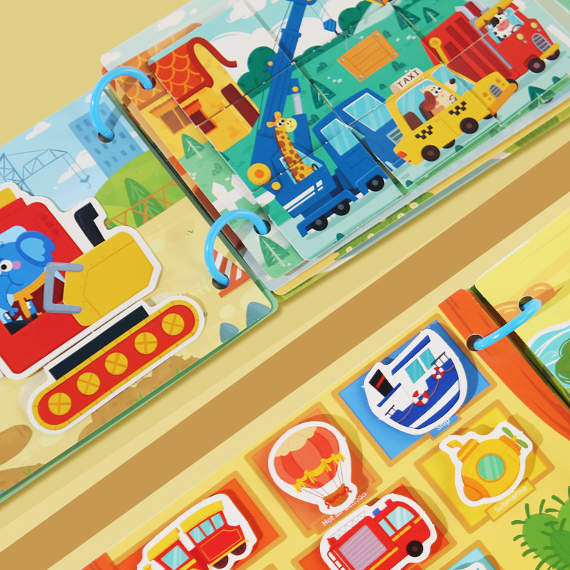 국경 간 조기 교육 바쁜 책 조용한 바쁜 책 ALPHANUMERIC COGNITIVE PUZZLE 반복 페이스트 북 교육 완구